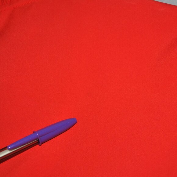 Vintage Sybil Women's Blouse Size 8 Retro Red Ruffle Statement Collar - Picture 9 of 11